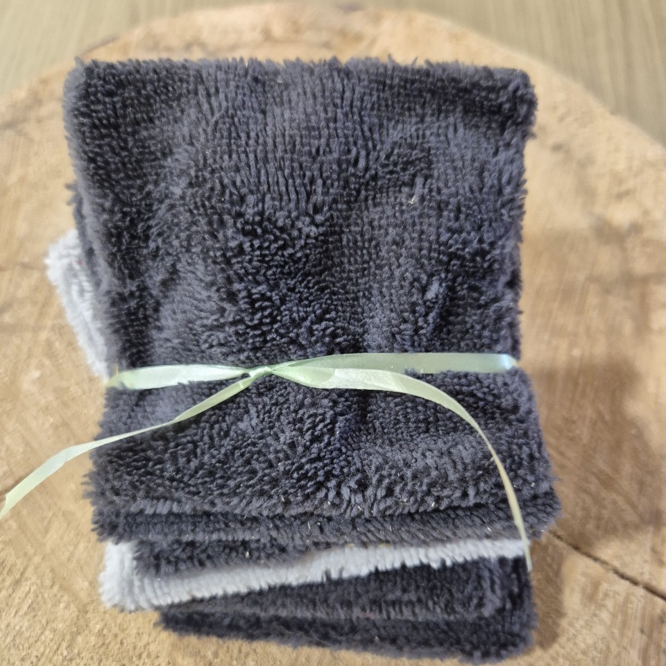 Lot de 7 lingettes or et gris